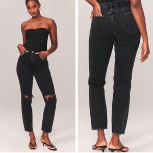Abercrombie and fitch the 90s straight ultra high rise jeans black